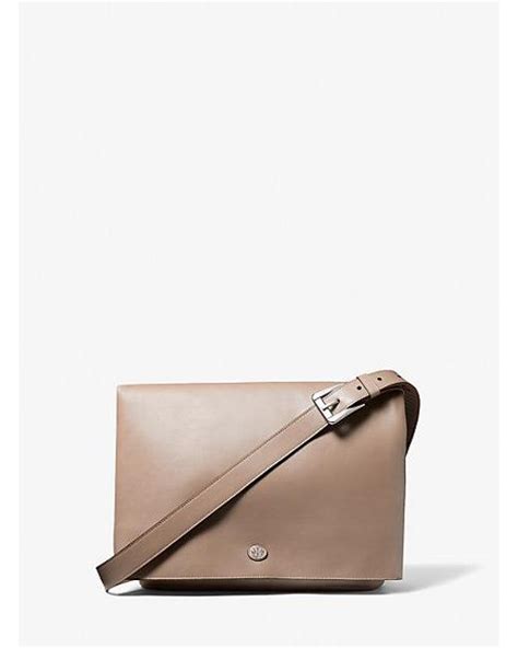 Michael Kors Gloria Medium Leather Messenger Bag 